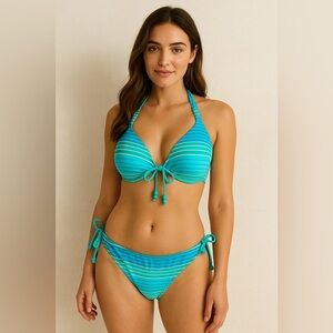 NWOT- Striped Bikini Set – Size Small